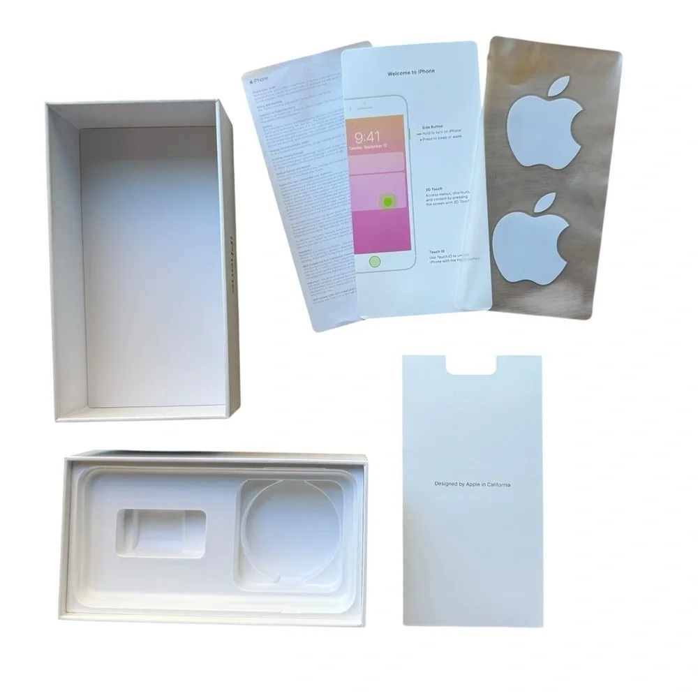 EMPTY BOX ONLY Apple iPhone 8 Plus Genuine Silver 64GB Box Sticker Decal